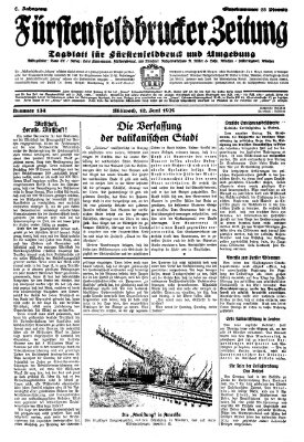 Fürstenfeldbrucker Zeitung Mittwoch 12. Juni 1929