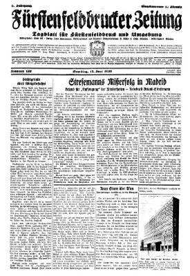 Fürstenfeldbrucker Zeitung Samstag 15. Juni 1929