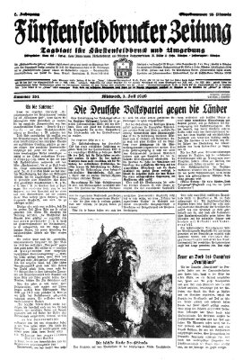 Fürstenfeldbrucker Zeitung Mittwoch 3. Juli 1929