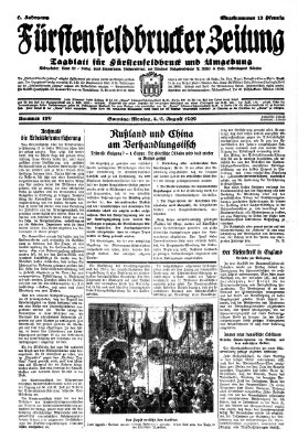 Fürstenfeldbrucker Zeitung Sonntag 4. August 1929