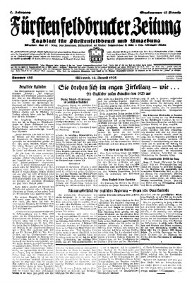 Fürstenfeldbrucker Zeitung Mittwoch 14. August 1929