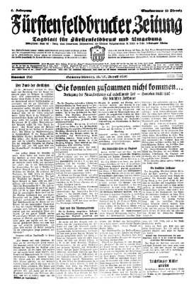 Fürstenfeldbrucker Zeitung Sonntag 18. August 1929