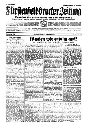 Fürstenfeldbrucker Zeitung Thursday 22. August 1929