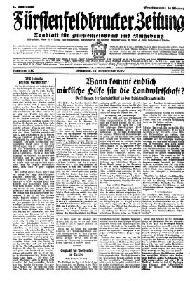 Fürstenfeldbrucker Zeitung Mittwoch 11. September 1929