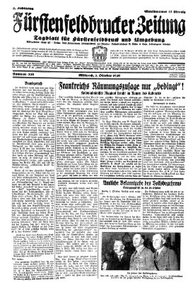 Fürstenfeldbrucker Zeitung Mittwoch 2. Oktober 1929