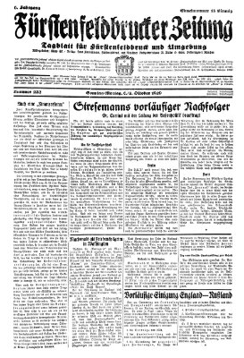 Fürstenfeldbrucker Zeitung Montag 7. Oktober 1929