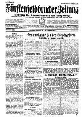 Fürstenfeldbrucker Zeitung Sonntag 20. Oktober 1929