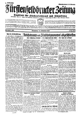 Fürstenfeldbrucker Zeitung Mittwoch 23. Oktober 1929