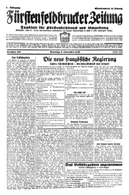 Fürstenfeldbrucker Zeitung Dienstag 5. November 1929