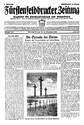 Fürstenfeldbrucker Zeitung Sonntag 10. November 1929