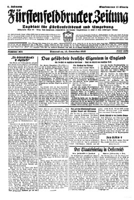 Fürstenfeldbrucker Zeitung Donnerstag 14. November 1929