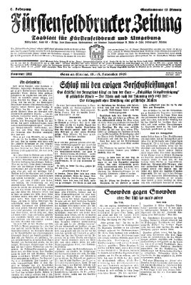 Fürstenfeldbrucker Zeitung Sonntag 17. November 1929