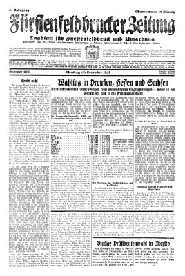 Fürstenfeldbrucker Zeitung Dienstag 19. November 1929