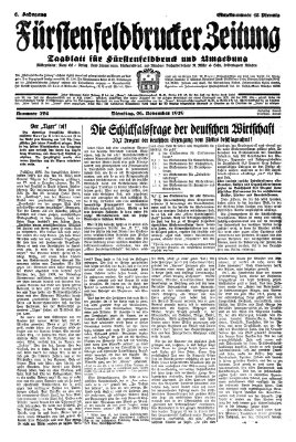 Fürstenfeldbrucker Zeitung Dienstag 26. November 1929