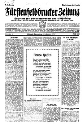 Fürstenfeldbrucker Zeitung Donnerstag 2. Januar 1930