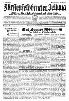 Fürstenfeldbrucker Zeitung Tuesday 21. January 1930