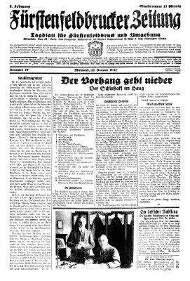 Fürstenfeldbrucker Zeitung Mittwoch 22. Januar 1930