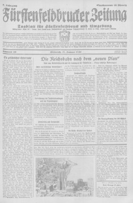 Fürstenfeldbrucker Zeitung Mittwoch 29. Januar 1930