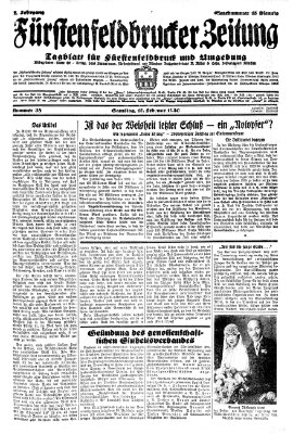 Fürstenfeldbrucker Zeitung Samstag 15. Februar 1930