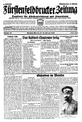 Fürstenfeldbrucker Zeitung Sonntag 23. Februar 1930