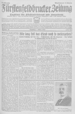 Fürstenfeldbrucker Zeitung Samstag 1. März 1930