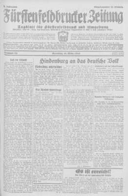 Fürstenfeldbrucker Zeitung Samstag 15. März 1930