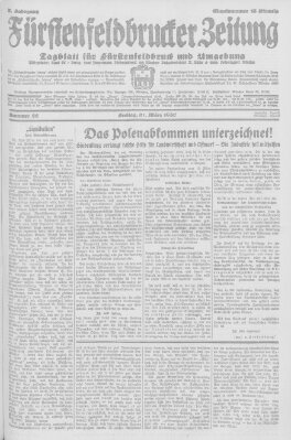 Fürstenfeldbrucker Zeitung Freitag 21. März 1930