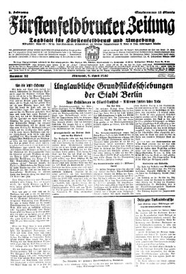 Fürstenfeldbrucker Zeitung Mittwoch 9. April 1930