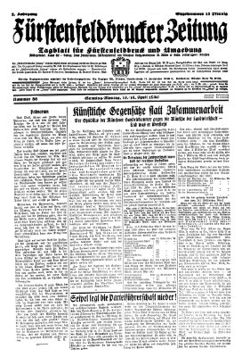 Fürstenfeldbrucker Zeitung Montag 14. April 1930