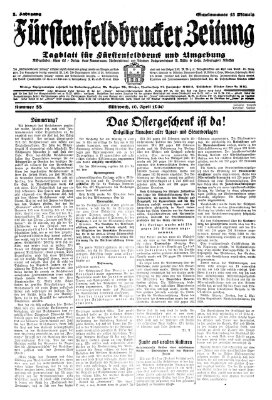 Fürstenfeldbrucker Zeitung Mittwoch 16. April 1930