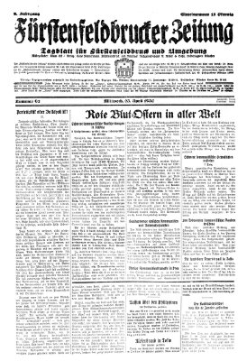 Fürstenfeldbrucker Zeitung Mittwoch 23. April 1930