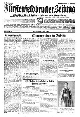 Fürstenfeldbrucker Zeitung Mittwoch 30. April 1930