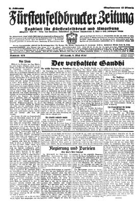 Fürstenfeldbrucker Zeitung Mittwoch 7. Mai 1930