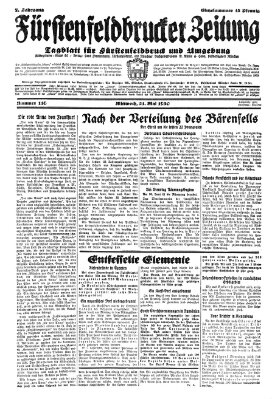 Fürstenfeldbrucker Zeitung Mittwoch 21. Mai 1930