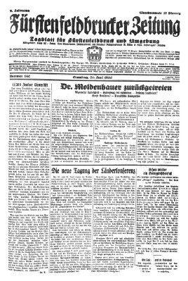 Fürstenfeldbrucker Zeitung Samstag 21. Juni 1930