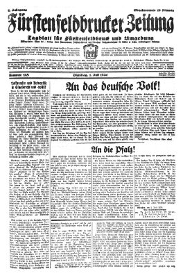 Fürstenfeldbrucker Zeitung Dienstag 1. Juli 1930