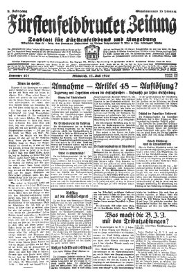 Fürstenfeldbrucker Zeitung Mittwoch 16. Juli 1930