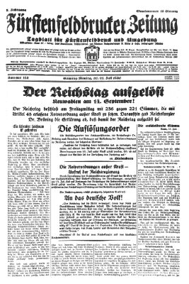 Fürstenfeldbrucker Zeitung Sonntag 20. Juli 1930