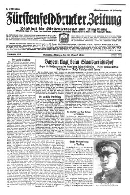 Fürstenfeldbrucker Zeitung Sonntag 24. August 1930