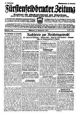 Fürstenfeldbrucker Zeitung Mittwoch 17. September 1930