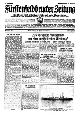 Fürstenfeldbrucker Zeitung Donnerstag 18. September 1930