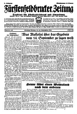 Fürstenfeldbrucker Zeitung Sonntag 21. September 1930