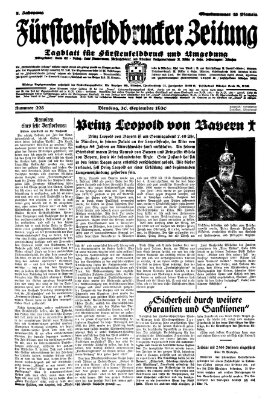 Fürstenfeldbrucker Zeitung Dienstag 30. September 1930