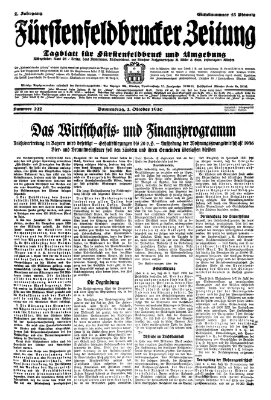 Fürstenfeldbrucker Zeitung Donnerstag 2. Oktober 1930