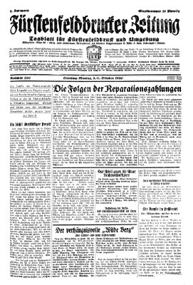 Fürstenfeldbrucker Zeitung Montag 6. Oktober 1930