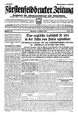 Fürstenfeldbrucker Zeitung Dienstag 7. Oktober 1930