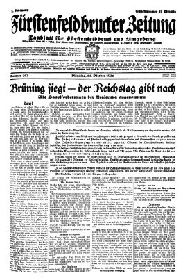 Fürstenfeldbrucker Zeitung Dienstag 21. Oktober 1930