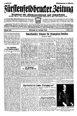 Fürstenfeldbrucker Zeitung Mittwoch 22. Oktober 1930