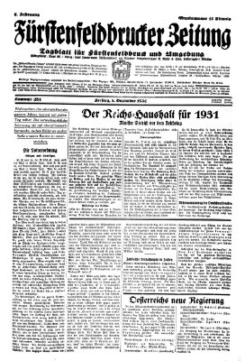 Fürstenfeldbrucker Zeitung Freitag 5. Dezember 1930