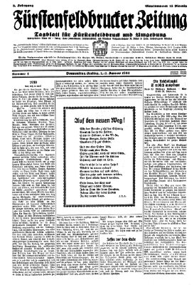 Fürstenfeldbrucker Zeitung Freitag 2. Januar 1931